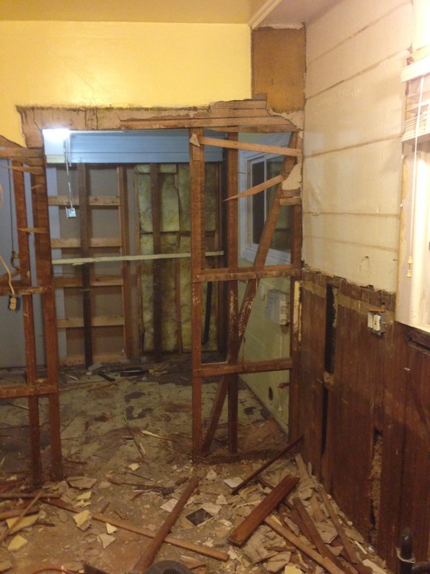 Getting rid of the wall that separates the kitchen and mudroom. 
