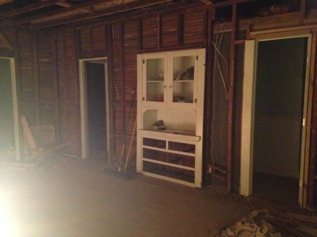 Moved the hutch to the other side of the dining room. The back of it now sticks into the second bedroom. 