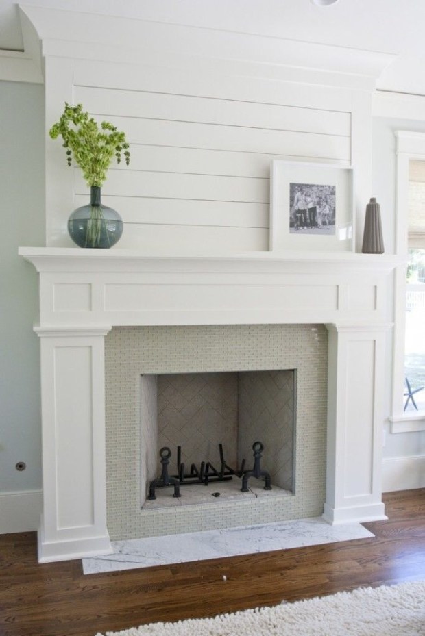 EXAMPLE. Found this picture on Pinterest and used it as inspiration for our mantel construction.