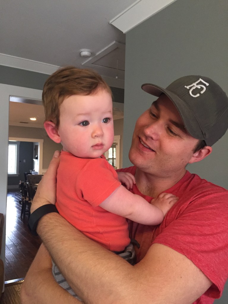 Parker was awakened from his nap from the loud noises outside. Luckily he didn't seem to mind...