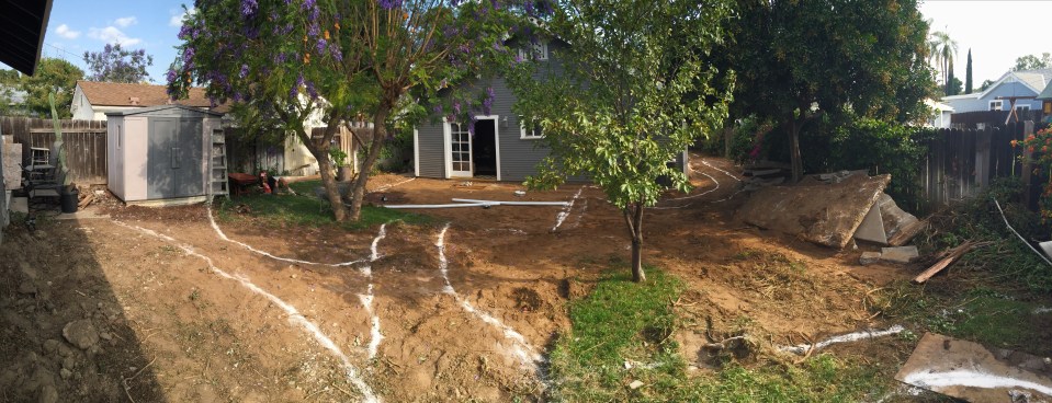 Papa John came over and chalked out where he envisions everything going.