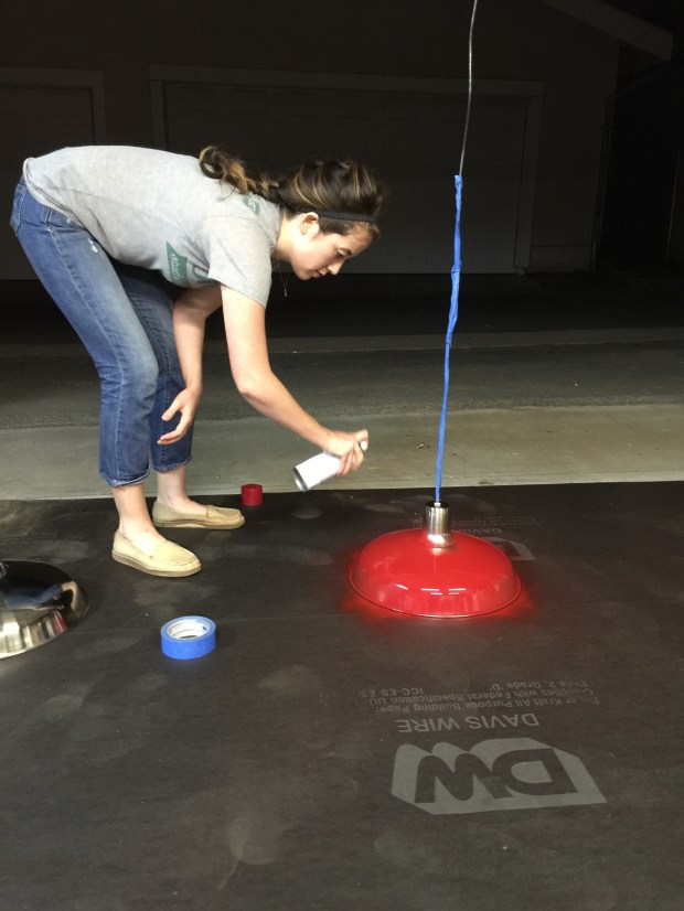 Took all of 30 minutes to spray paint our four patio pendants. 