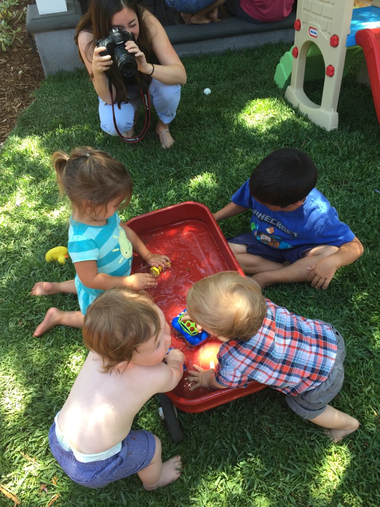 The kids loved the new sod!